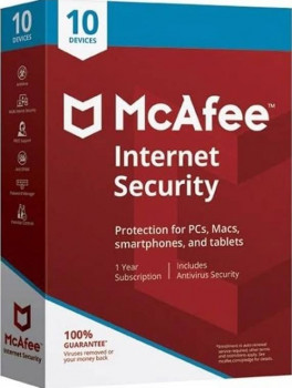 McAfee Internet Security 2020 - 10 Devices I Digital Download I MIS00ANRXRAA